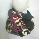 Kolorowy komin patchworkowy etno boho folk - miękki handmade na podszewce