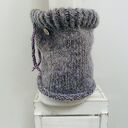 Komin otulacz ręcznie robiony alpaka jedwab