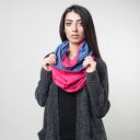 komin dwustronny jeans - malina