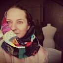 Miękki komin patchworkowy Boho Etno Frida z frędzlami