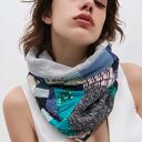 komin uszyty z różnych tkanin rozmiar uniwersalny, wciągany przez głowę bardzo