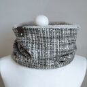 Komin damski szary ekskluzywny