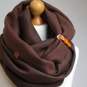 Gruby komin ZIMOWY bawełniany, komin szal szalik tuba dresowy na zimę z zapinką