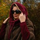 Balaclava alpaka i jedwab handmade, ręcznie szydełkowana zimowa kominiarka