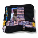 Kolorowy komin damski handmade z tkanin i dzianin