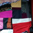 Komin patchworkowy na podszewce - miękki, kolorowy folk boho