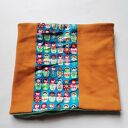 Komin-opaska dziewczęca szeroka Box G1 - wymiary 23x24 cm (szer. 21 cm), polar, patchwork