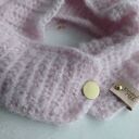 Delikatny szal komin wąski z alpaki i jedwabiu