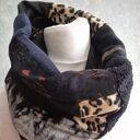 komin miękki patchworkowy ciepły można go naciągnąć na głowę polecam wykonany w pojedynczym egzempla