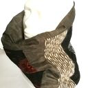komin patchworkowy w kolorach ziemi handmade