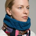 komin uszyty z różnych tkanin rozmiar uniwersalny, wciągany przez głowę bardzo