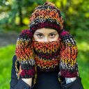 Mały komin MERINO 50% “Ciemna jesień”