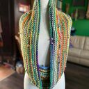 Kolorowy komin z 100% wełny - boho szal tuba