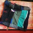 Komin patchworkowy damski 37x40 cm - etno boho folk, handmade