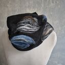 Super prezent na dzień mamy Czarny filcowany wełniany miły i ciepły komin handmade