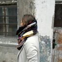 Komin patchworkowy na podszewce w stylu boho - miękki, ciepły i kolorowy