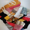 Kolorowy komin patchworkowy folkowy boho - zero waste