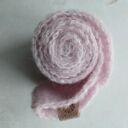 Delikatny szal komin wąski z alpaki i jedwabiu