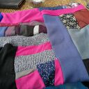 Komin patchworkowy na podszewce - miękki, miły w dotyku (boho folk)
