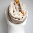 Gruby komin ZIMOWY bawełniany, komin szal szalik dresowy na zimę z zapinką skórzaną