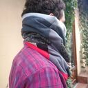 Komin patchworkowy na podszewce - miękki folk boho (unisex)