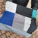 Komin patchworkowy Box G1 - kolorowy boho dla kobiet (handmade)