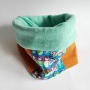 komin opaska dziewczęca szeroka - box G1 - wymiary 23cm na 24cm szerokość 21cm