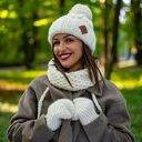 Mały komin MERINO "Beżowy ecru" (merino i alpaka)