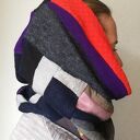 komin kolorowy ciepły patchworkowy boho etno zwariowany handmade