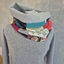 komin miękki kolorowy na podszewce wkładany przez głowę miły ciepły, totalnie