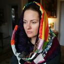 Komin wiosenno-jesienny patchworkowy boho - ręcznie szyty