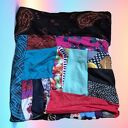 Miękki komin patchworkowy kolorowy unisex - etno boho