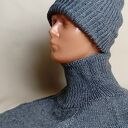 Komplet czapka i komin golf. 100% merino