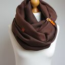 Gruby komin ZIMOWY bawełniany, komin szal szalik tuba dresowy na zimę z zapinką