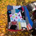 komin miękki patchworkowy kolorowy uniwersalny damski, cieply na podszewce, wymiary 40cm na 55cm box g