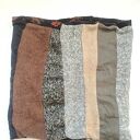Ciepły komin patchworkowy w kolorach ziemi na podszewce - unisex (49x55 cm)