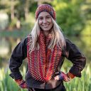 Komin MERINO 100% „Przygaszone Czerwienie”
