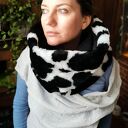 Komin Tuba z Sztucznego Futerka Boho - Wciągany Przez Głowę