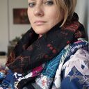 Miękki komin patchworkowy kolorowy unisex - etno boho