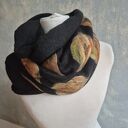 Super prezent na dzień mamy Czarny filcowany wełniany miły i ciepły komin handmade