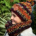 Zimowy komin handmade dla dziecka "Ciemna jesień"