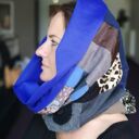 Miękki komin patchworkowy na podszewce - boho etno na wiosnę i jesień