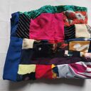 Komin wymiary 33cm. na37cm, uszyty z rożnych materiałow na podszewce, ciepły milutki wciągany przez