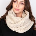 Stylowy, warkoczowy komin - SZ003 beż