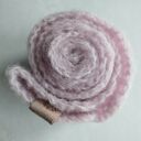 Delikatny szal komin wąski z alpaki i jedwabiu