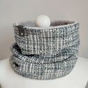 Komin damski szary ekskluzywny