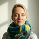 Super prezent na dzień mamy turkus filcowany wełniany miły i ciepły komin handmade
