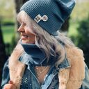 Zimowy BUFF Brudny niebieski - komin na szyję all season 