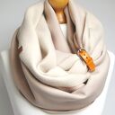 Gruby ZIMOWY bawełniany, komin szalik dresowy na zimę z zapinką