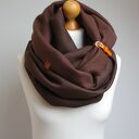 Gruby komin ZIMOWY bawełniany, komin szal szalik tuba dresowy na zimę z zapinką